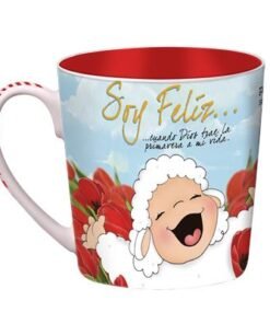 Taza Ovejitas -OVT-08 Soy Feliz Cuando Dios Trae la Primavera a Mi Vida