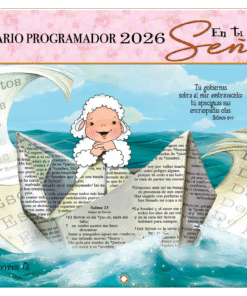 Calendario Ovejitas Programador 2026 / Rosado - En Ti Confío Señor
